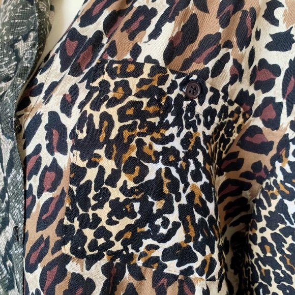 Next Move Vintage Animal Print Button Up Size Large - Picture 3 of 12
